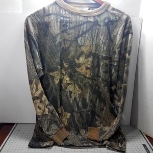 Vintage mossy oak long sleeve ringer t made in USA